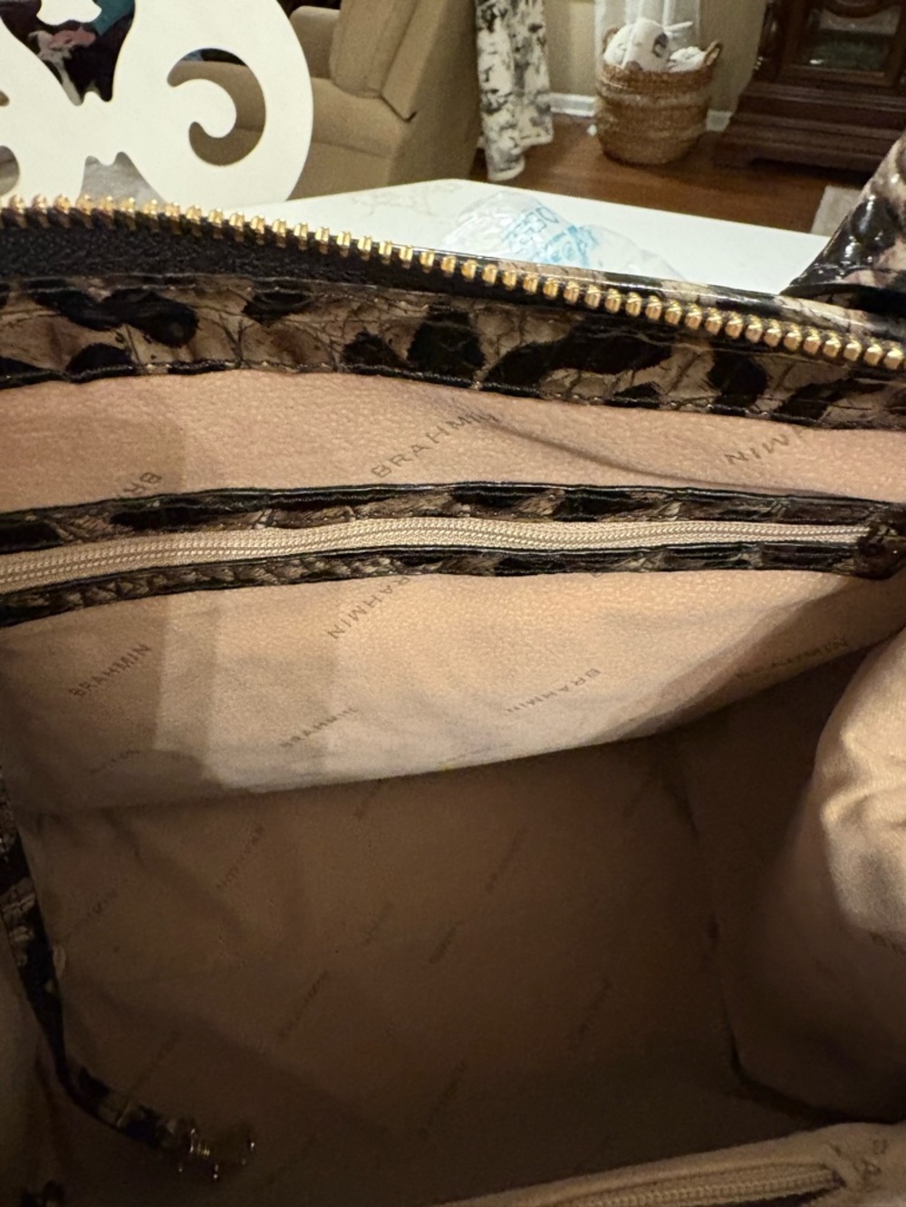 Brahmin Snow Leopard Caroline (like brand new) HTF - Picture 11 of 12